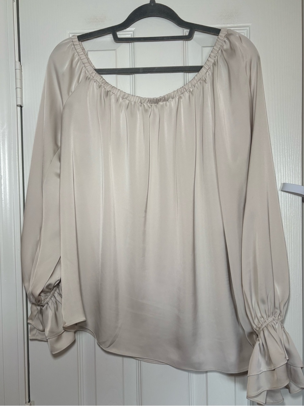 Ramy Brook Murphy Off Shoulder Ruffle Sleeve Blouse XL - Picture 2 of 7